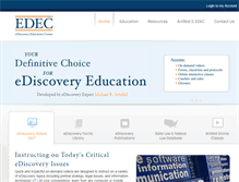 Tablet Screenshot of ediscoveryeducationcenter.com
